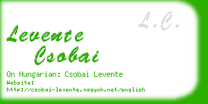 levente csobai business card